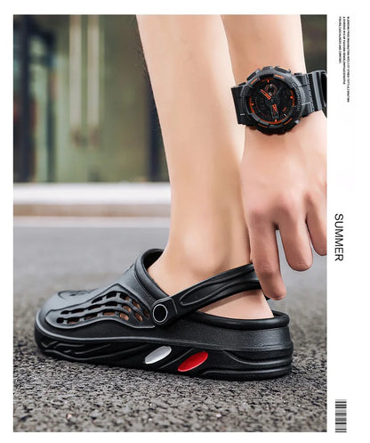 Mens Lightweight EVA Sandals - Casual Clogs for Beach and Outdoor Use Big Size 49