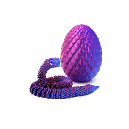 3D Printed Snake Figurine – Movable Action Figures | Flexible Posture Snake Model Toy