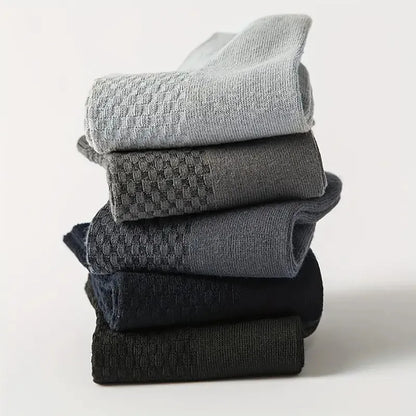 1/5 Pairs Men Bamboo Fiber Business Ankle Socks Spring Summer Lightweight Breathable Odor Proof Sweat Absorbing Leisure Socks