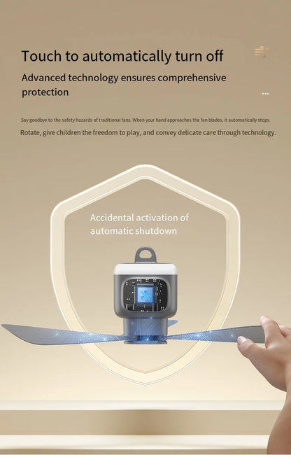 HOMEFISH 12000mAh Camping Ceiling Fan Portable Outdoor Tent Air Circulator Cooling Fan with High Capacity