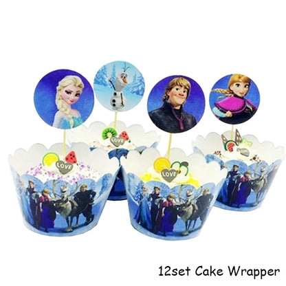 Disney Frozen Birthday Party Supplies - Snow Queen Cutlery Plates  Cups