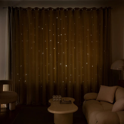 Double Layer Sheer Curtains – Modern Sun Filtering Drapes for Living Room & Bedroom