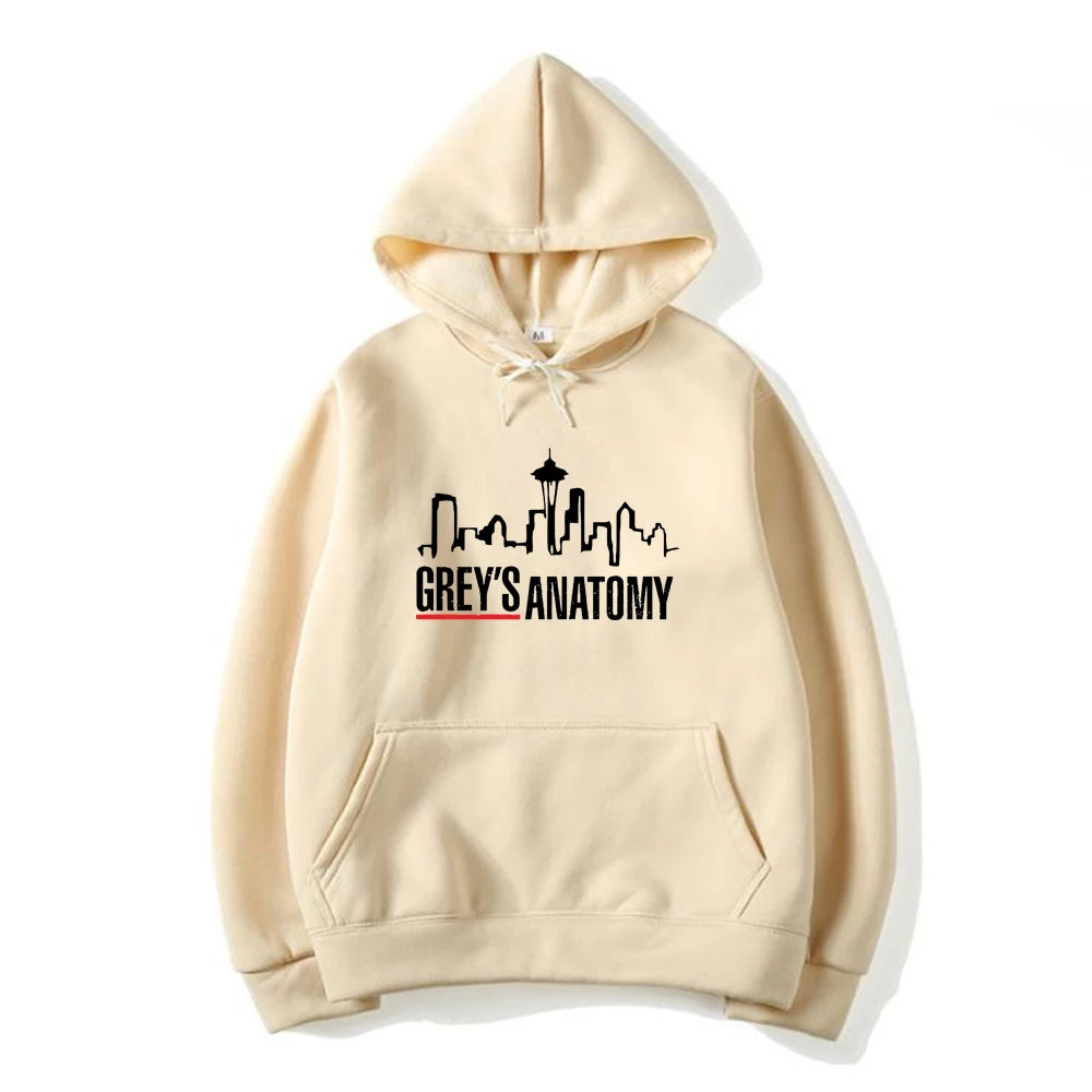 Grey's Anatomy Hoodie Grey Sloan Memorial Hospital Hoodies Women Long Sleeve Pullovers Casual Tops Tv Show Inspired Sweatshirt
