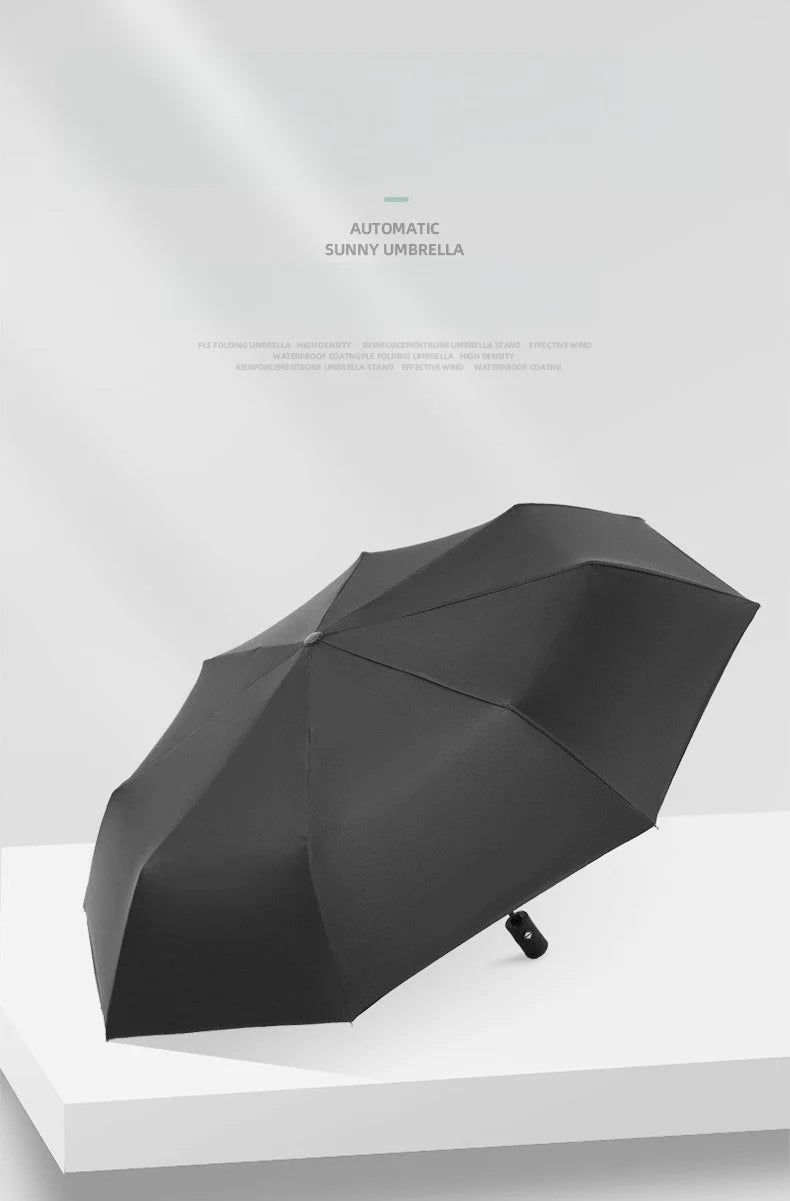 Automatic umbrella eight bone vinyl sunshine and rain dual-purpose sun umbrella sunshade and UV rays automatic folding gift adve
