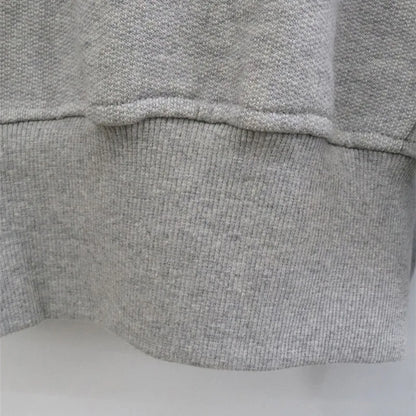 Fashion Waist Cinched Cropped Sweatshirts Women Autumn Harajuku Casual Oversized Pullover Lady Gray Long Sleeve Crewneck Hoodies