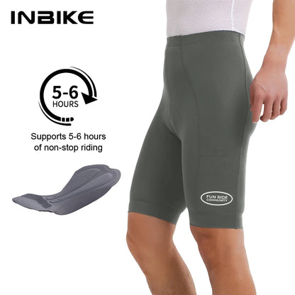 INBIKE Pro Summer Men's Cycling Shorts Bicycle Pants Shock-absorbing Cycling Clothing Mountain Road Bike Tousers With pocket