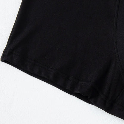 4/10 Piece Men's And Teenagers' Four Season Black Basic Versatile Elastic Waisted Underwear Boxer Shorts Plus Size Sport Shorts