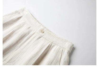 VIMLY Linen Blend Pant Set Two Piece Old Money Style Woman Summer Outfits 2026 Sleeveless Vest Wide Legs Pants Lady Suit A0820