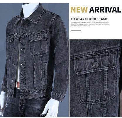 Autumn and Winter 2026 Retro Denim Jacket Men's Korean Slim Trend Handsome Multi-pocket Brand Man Luxury Tooling Jacket Men