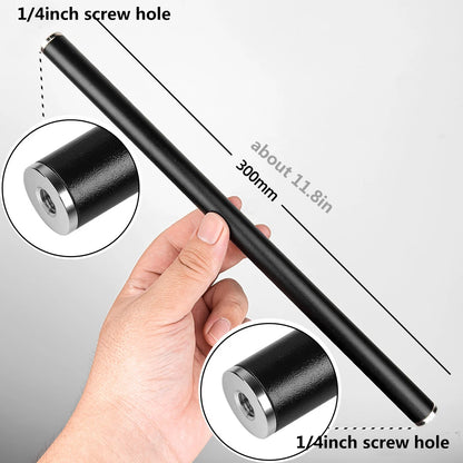 Metal Tube Extendable Rod Selfie Stick Monopod Extention Pole Stand Holder with 1/4inch Screw Ball Head for Mobile Phone Cameras