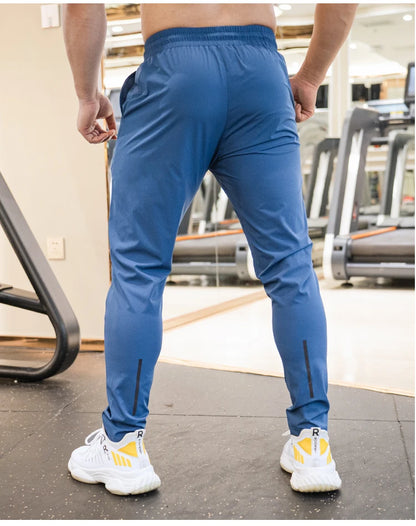 Ice Silk Sweatpants Men's Summer Ultra-thin Cooling Dry Fit Sports Pants Running Breathable Trousers Casual Fitness Leg