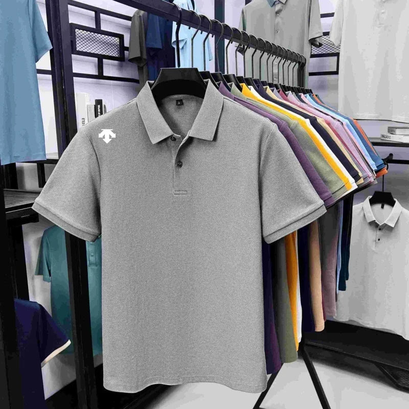 Mercerized Cotton100% Men's Summer Luxury Brand Short Sleeves Polo Shirt 25 Colors Choose From T-Shirt Business Leisure Men Top