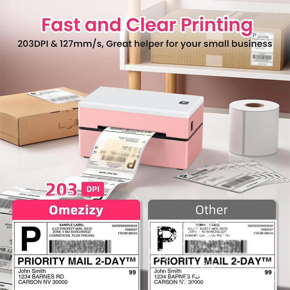 Marklife Thermal Label Printer Marker D200 Bluetooth Shipping Inkless Sticker Printer Compatible with iPhone Android Mac Window