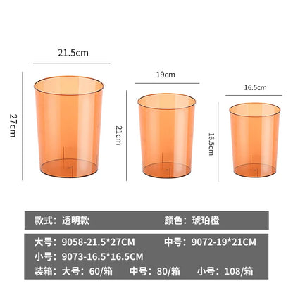 Transparent Trash Can - Nordic Style Garbage Bin for Home  Office