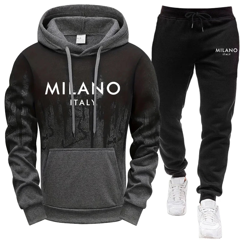 Mens Set/Hoodie/Pants Italy Fashion Hoodie and Sweatpants Fall Winter Casual Sports Tracksuit Outdoor Hooded Jogger Outfit S-4XL