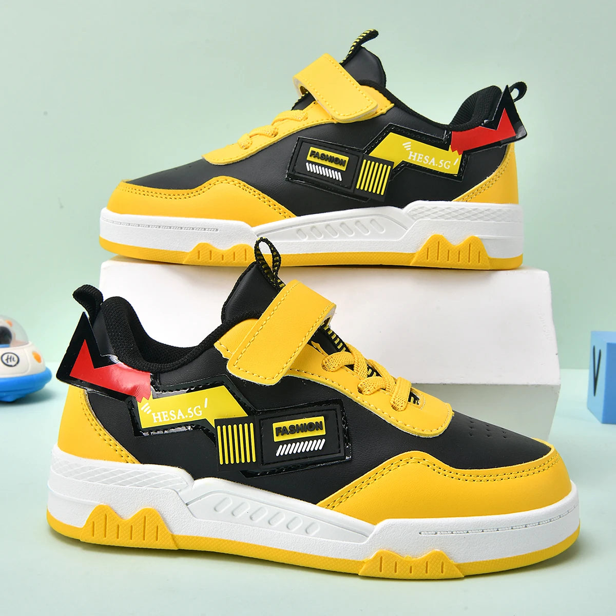 Kids Sneakers Cartoon Casual Shoes Boys Comfortable Sports Shoes Outdoor Nonslip Tennis Shoes Children Lightweight Running Shoes