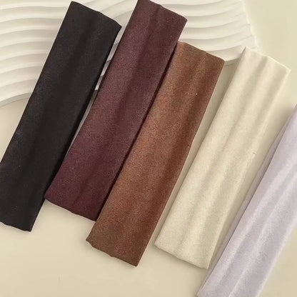 Four Seasons Solid Sports Headbands For Women Fitness Running Yoga Solid Color Elastic Hairbands Stretch Makeup Hair Accessories