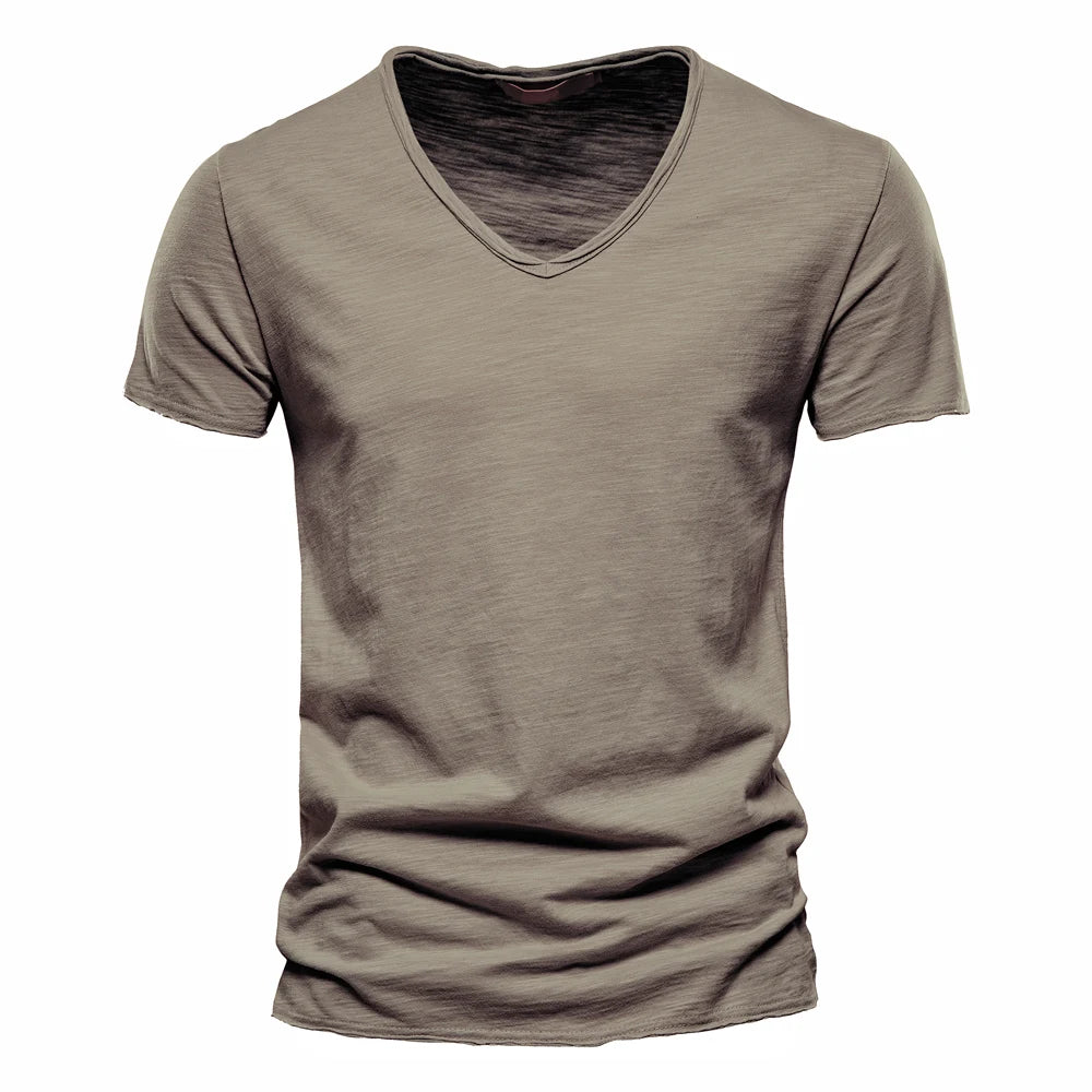 Quality 100% Cotton Men T-shirt Fashion Cut Design Slim Fit Soild Men's t-shirt Tops Tees Brasil Short Sleeve T Shirt For Men