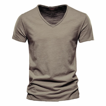 Quality 100% Cotton Men T-shirt Fashion Cut Design Slim Fit Soild Men's t-shirt Tops Tees Brasil Short Sleeve T Shirt For Men