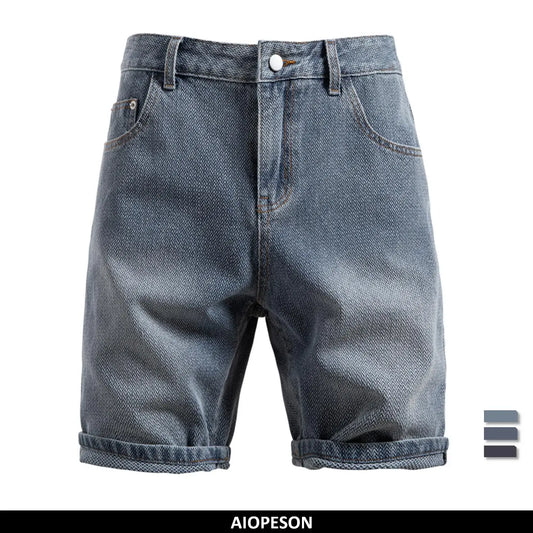 Men's Denim Shorts - Vintage Multi-Pocket Cotton Blend Casual Streetwear Shorts