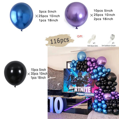 Black and Gold Balloon Garland Arch Kit - Wedding Birthday Party Decorations with Starburst Foil Balloons