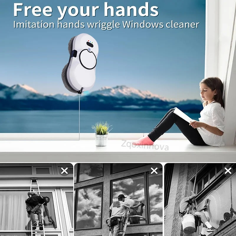 Smart Window Cleaning Robot - Automatic Glass Washer  Vacuum