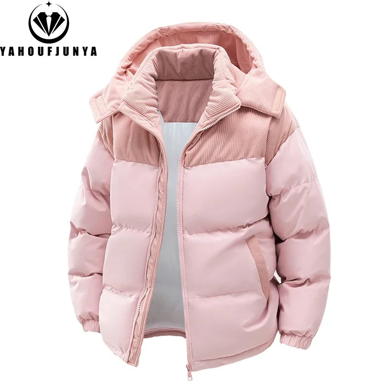 Autumn Winter Men Outdoor Removable Hooded Windbreak Jacket Coats Men Warm Outwear Casual Fashion Solid Parkas Jacket Male Tops