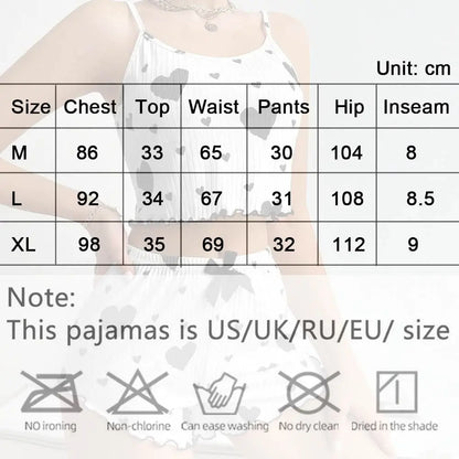 Summer Womens Pajama Set - Solid Color Polyester Sling Top  Shorts - ZOOMNSTORE