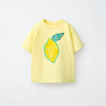 Printed Cartoon T-shirt For Kids Clothing Summer Costume Simple Fashion Baby Girl And Boy Short Sleeve Tees Tops Children Tshirt