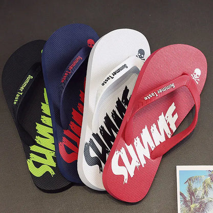 Men's Summer Lightning Thong Sandals Edgy Non-Slip Soft Sole Beach/Street Trendy Student Durable Outdoor Casual Flip-Flops Shoes