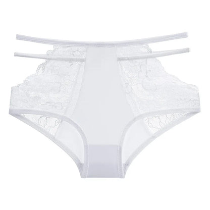 Women's Underwear Sexy Lace Panties Plus Size High Waist Ice Silk Briefs Fashion Seamless Hollow Out Underpants Female Lingerie