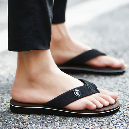 Summer Slippers Men Flip Flops Beach Sandals Non-Slip Casual Flat Shoes 2023 Slippers Indoor House Shoes For Men Outdoor Slides
