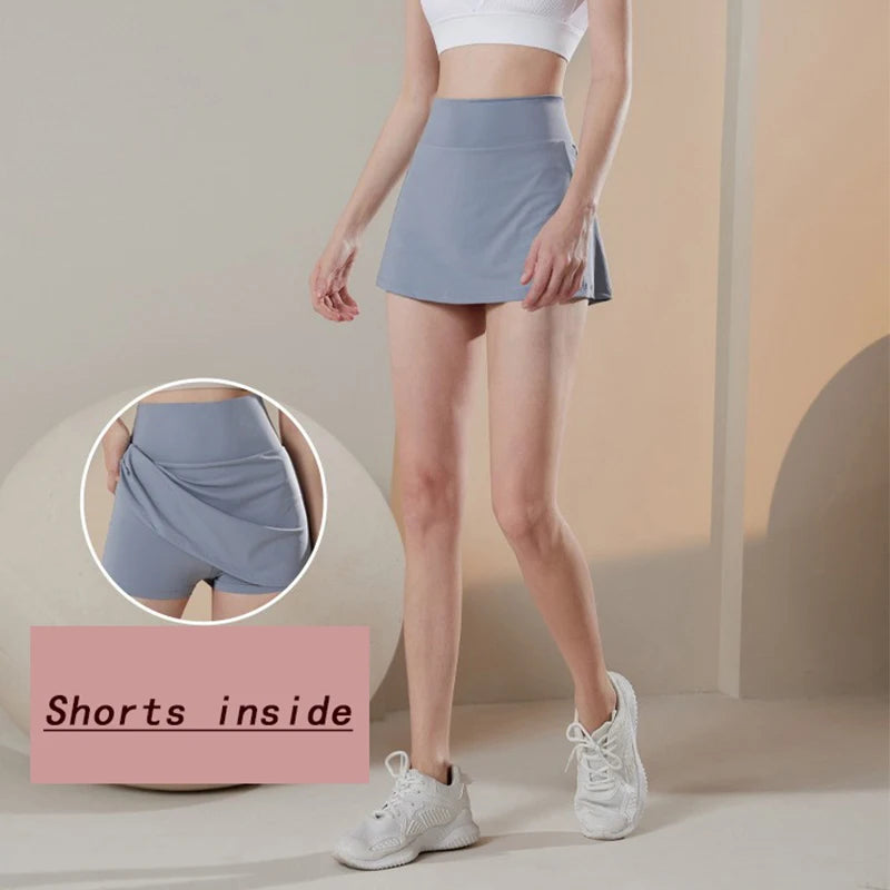 Women's Sport Skort – Lined High-Waist Tennis & Golf Skirt Shorts