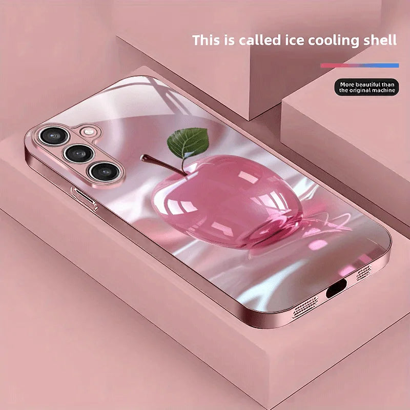Hard Glass Flowers Case For Samsung S26 S25 Ultra S24 S23 Plus S21 FE S22 A57 A56 5G A55 A54 A36 A53 A52S A17 A34 A51 Case Cover