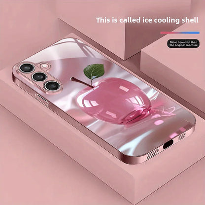 Hard Glass Flowers Case For Samsung S26 S25 Ultra S24 S23 Plus S21 FE S22 A57 A56 5G A55 A54 A36 A53 A52S A17 A34 A51 Case Cover