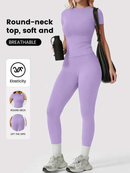 Women's Yoga Set, High-Quality Body-Fitting Quick-Dry Fitness Wear, Sport Yoga Two-Piece Set