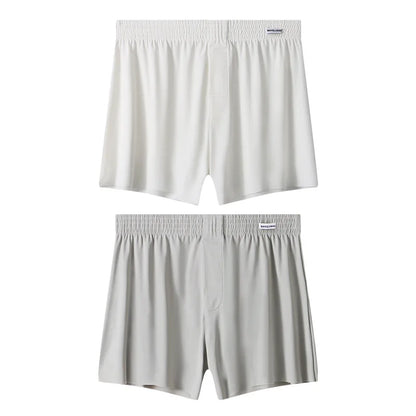 Mens Boxer Shorts Large Size - Ice Silk Breathable Sleepwear Pants | Loose Fit Boxers