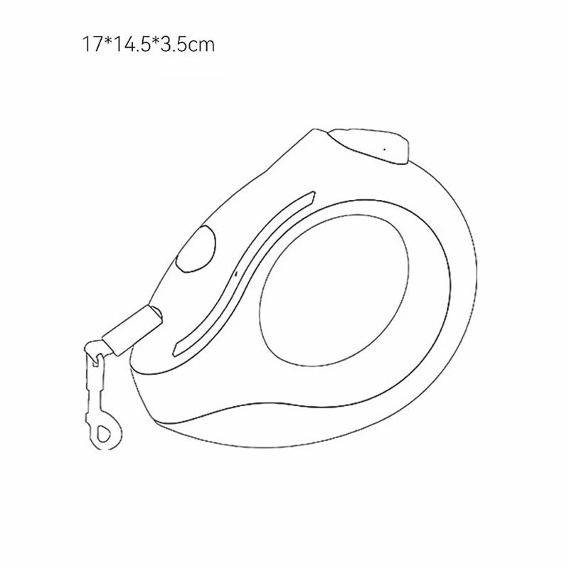 LED pet retractable leash wearable touch dimming suitable for small dogs, medium dogs and cats Pet supplies Luminous travel safe