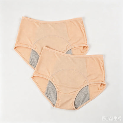 2PCLeak Proof Menstrual Period Panties Women Underwear Physiological Pants Cotton Health Seamless Briefs High Waist  Dropshiping