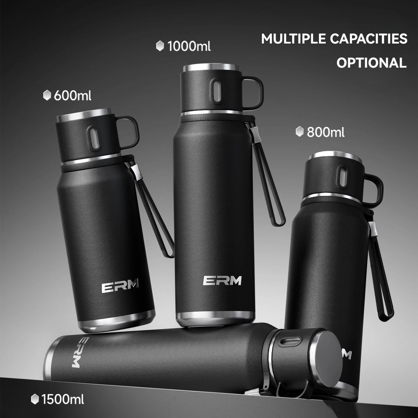 Double Wall Vacuum Insulated Thermos Bottle Stainless Steel Flask Portable Travel Mug With Lid Outdoor Hiking Gym Daily Use