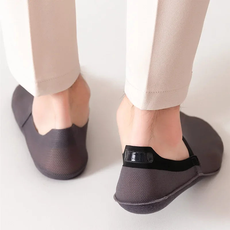 High Quality Summer Casual Socks Men Invisible Low Cut Sock Lot Breathable Silicone Non-slip Comfortable Soft Sokken