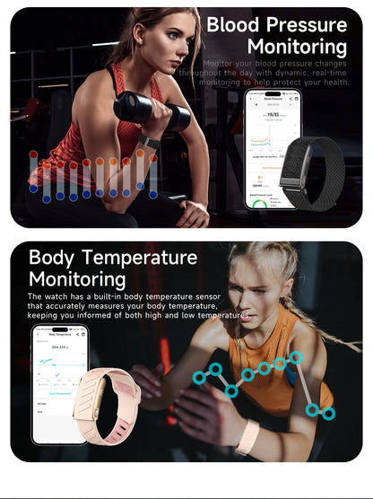 2026 New Screenless Fitness Tracker Health Smart Band ECG+PPG Uric Acid Blood Oxygen Body analysis Smart Bracelet For Men Women