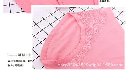 Plus Size Women's Lace Cotton Briefs 5XL 6XL Sexy Comfortable Panties for Full Figure Mature Ladies Soft Breathable Underwear