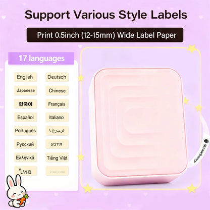 Marklife M1 Mini Self-adhesive Label Printer Portable Thermal Printer Inkless Bluetooth Labeling Machine Stickers Labels Maker
