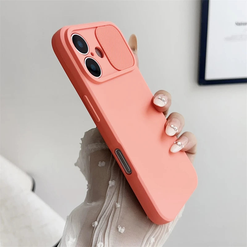 Soft Silicone Camera Lens Protection Case for iPhone 16 15 14 13 12 11 Pro Max - Shockproof Bumper Cover