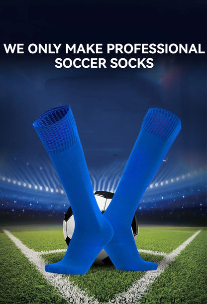 Loogdeel Football Soccer Socks Breathable Sports Rugby Stockings Over Knee High Volleyball Baseball Kids Adults Long Socks