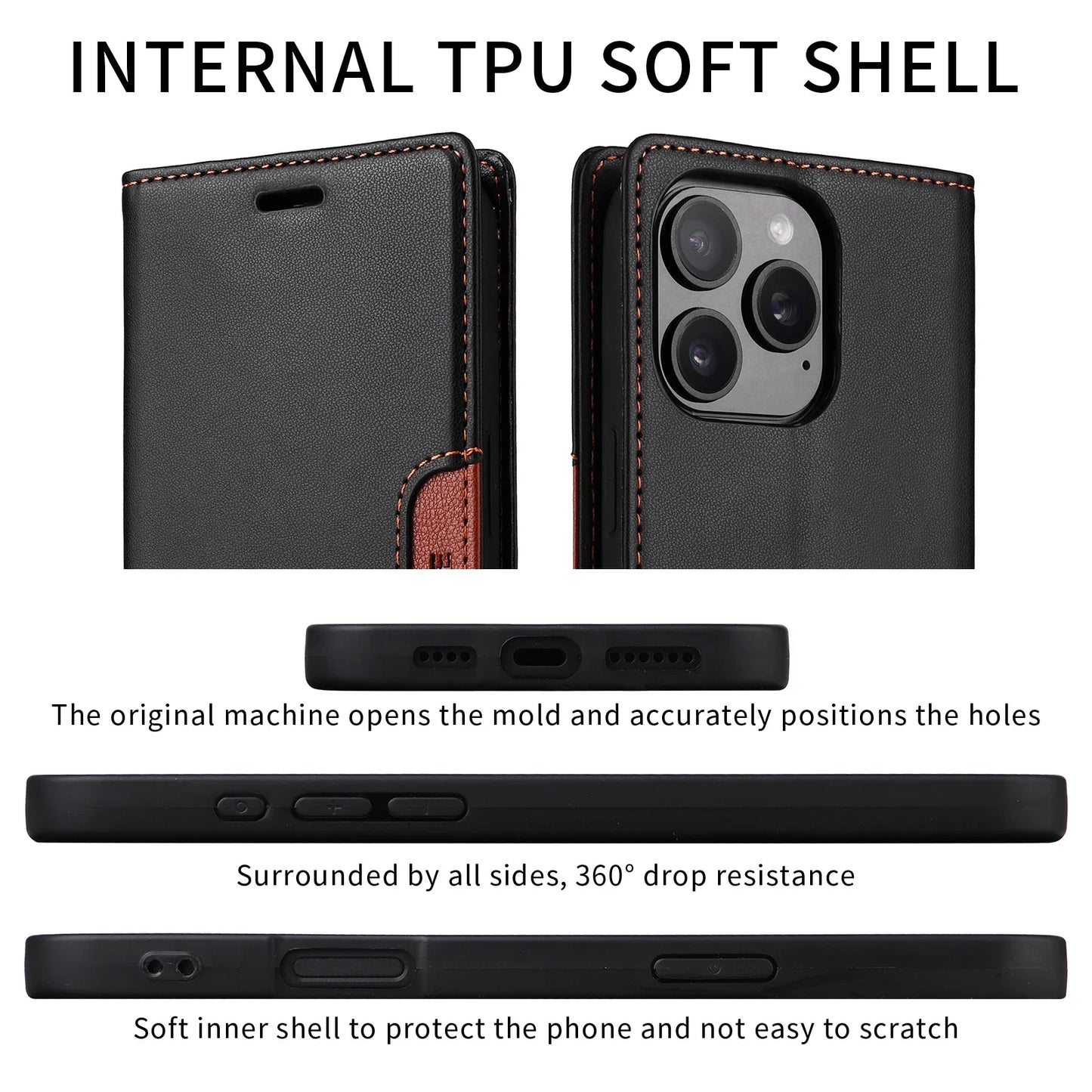 Flip Leather Case for Samsung Galaxy S26 S25 S24 S23 FE S22 S21 S20 Plus Note20 Ultra A17 A37 A16 A36 A56 A26 Wallet Phone Cover