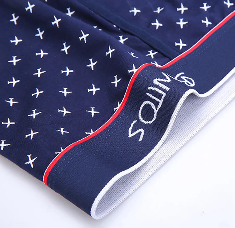 3pcs Print Men's Panties BONITOS Letter Waistband Boxer Briefs Cotton Underwear Mens Boxers Classic Men Underpants