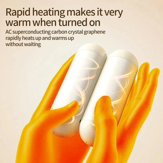 2 Pack Rechargeable Hand Warmers Electric Magnetic Portable Pocket Heater Fast Heating 3 Settings For Women Men Outdoor Camping