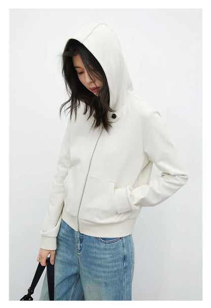 CHIC VEN Fashion Women Sweatshirts Solid Slim New Hooded Warm Female Jacket Short Sportswear for Woman Spring Autumn 2026